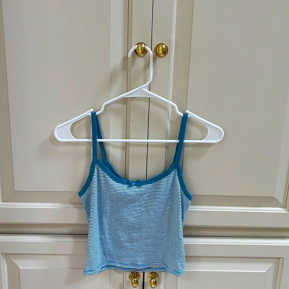 Forever21 Blue and White Stripped Tank Top